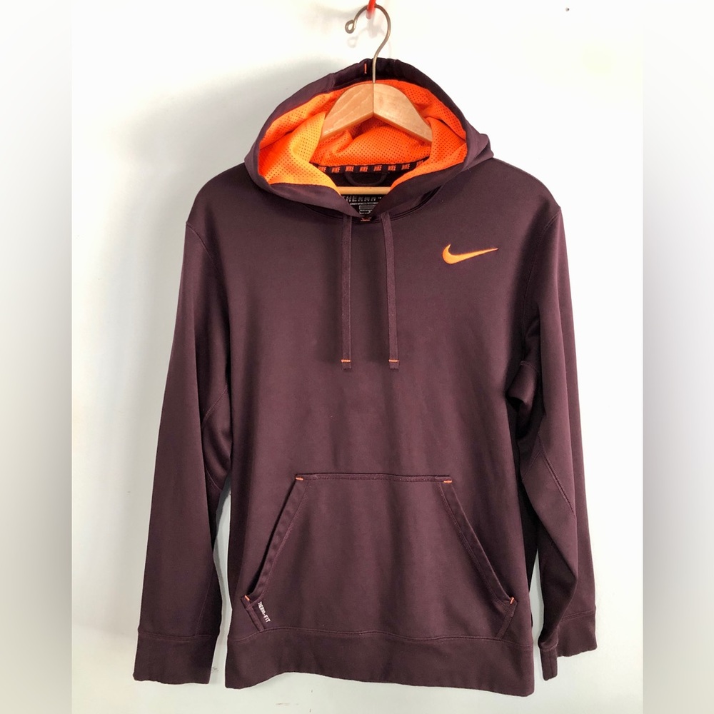 Nike Mens ThermaFit hoodie sweatshirt. Virginia Tech colors !